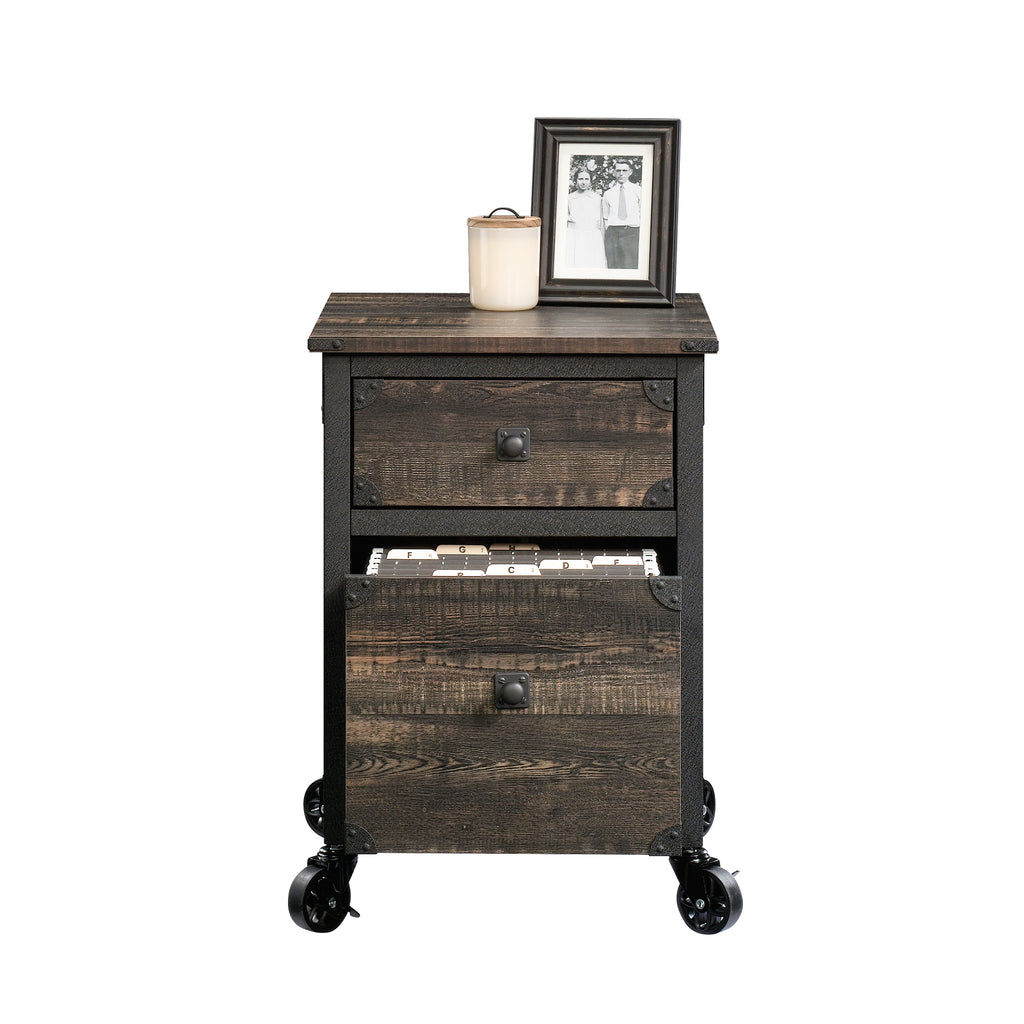 File Pedestal with Smooth-Glide Drawer, Dark Oak finish - Grand Goldman
