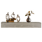 Rustic Wood Fireplace Mantel, Wall-Mounted & Floating Shelf for Home Decor, Gray, Solid Wood, 72 Inch - Grand Goldman Shop