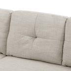 76.5' Linen Blend Upholstered Sectional with Pull-Out Bed and Chaise Storage - Grand Goldman Shop