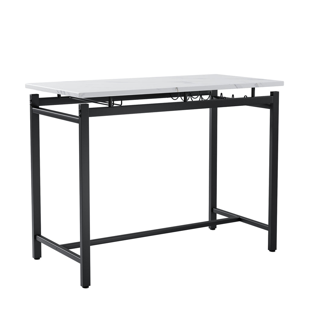Kitchen Table Set, Dining Table and Chairs for 2, 3 Piece Dining Room Table Set with 2 Upholstered Chairs, Bar Dining Table Set for Small Spaces, Apartment, Breakfast, Pub, Rustic Black - Grand Goldman Shop