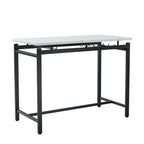 Kitchen Table Set, Dining Table and Chairs for 2, 3 Piece Dining Room Table Set with 2 Upholstered Chairs, Bar Dining Table Set for Small Spaces, Apartment, Breakfast, Pub, Rustic Black - Grand Goldman Shop