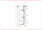Artisan 5 Shelf Bookcase - Grand Goldman