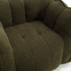 Soft Chenille Bean Bag Chair with High Resilient Foam for Living Room and Bedroom, Comfortable Square Lazy Sofa with Footstool for Adults - Grand Goldman Shop
