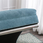 Ergonomic Linen Massage Chaise Lounge with Remote Control, 5 Modes, Blue, 21.65 x 58.27 x 34.25 inches - Grand Goldman Shop