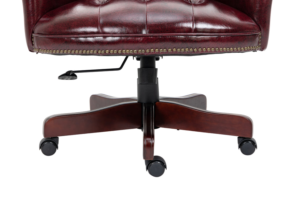 Executive Office Chair  Comfortable Desk Chair - Ergonomic Design - Thick Padded Seat and Backrest - PU Leather Desk Chair wi