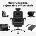 Office Chair Ergonomic 200 kg PU Leather Computer Chair with Lumbar Support and High Backrest, Ergonomic Desk Chair with Lift