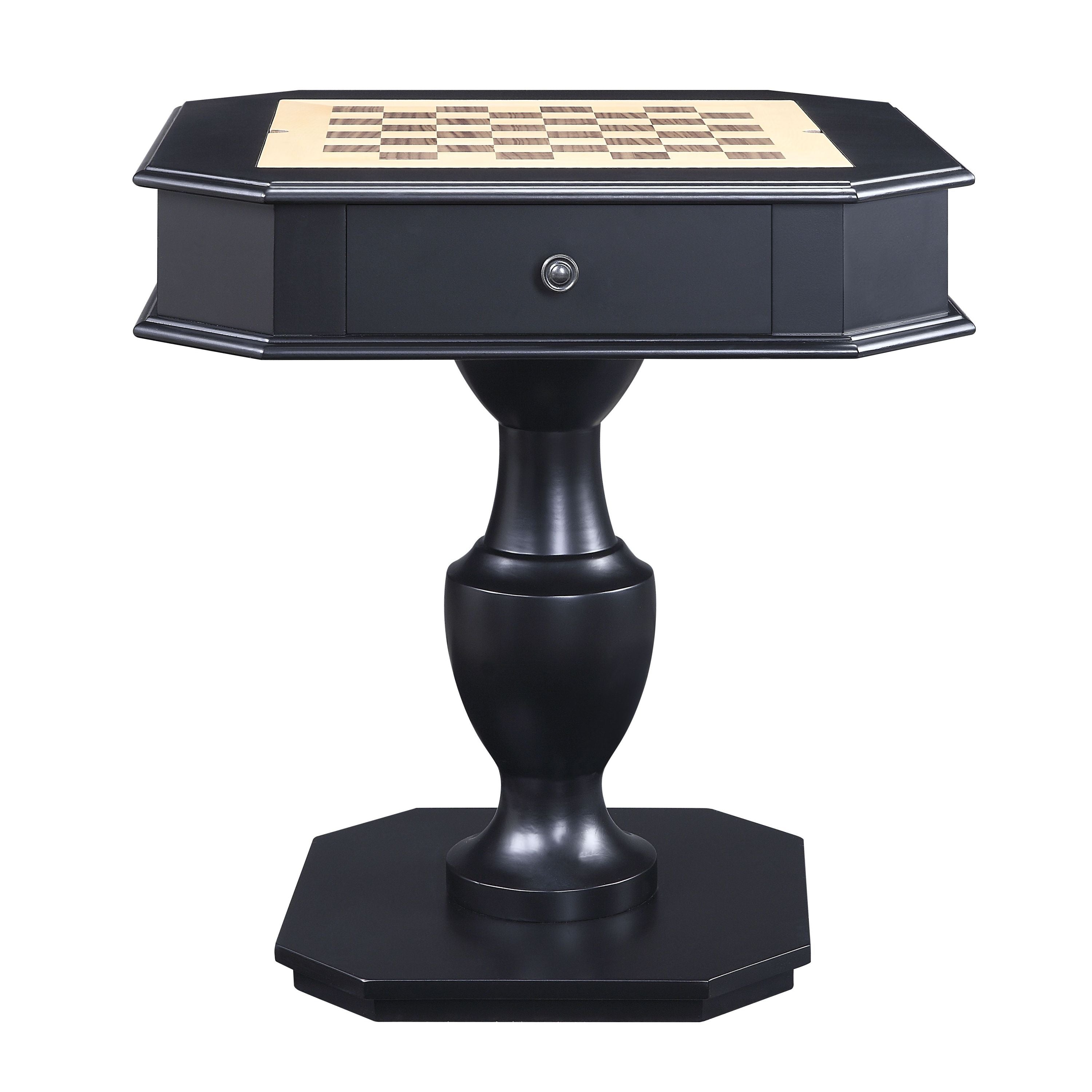 Galini Black Finish Game Table | Premium Home Decor - Grand Goldman