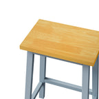 K&K 53inch Large Kitchen Island with 2 Bar Stools,Power Outlet,Door Internal Storage Rack,Kitchen Storage Cart on 5 Wheels with Drop Leaf,5 Open Side Racks,3 Drawers,Grey Blue (Three Packages) - Grand Goldman Shop
