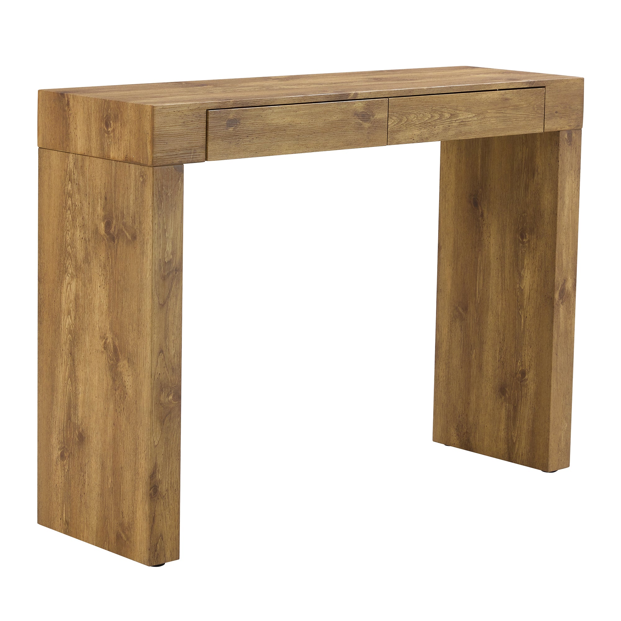 Elegant Natural Wood Grain Bar Table-50 Inches Long, a Practical Choice for Modern Homes.Wood Grain Texture Sticker,Equipped With Two Drawers.Serving As A Bar Table Or A Desk. - Grand Goldman Shop