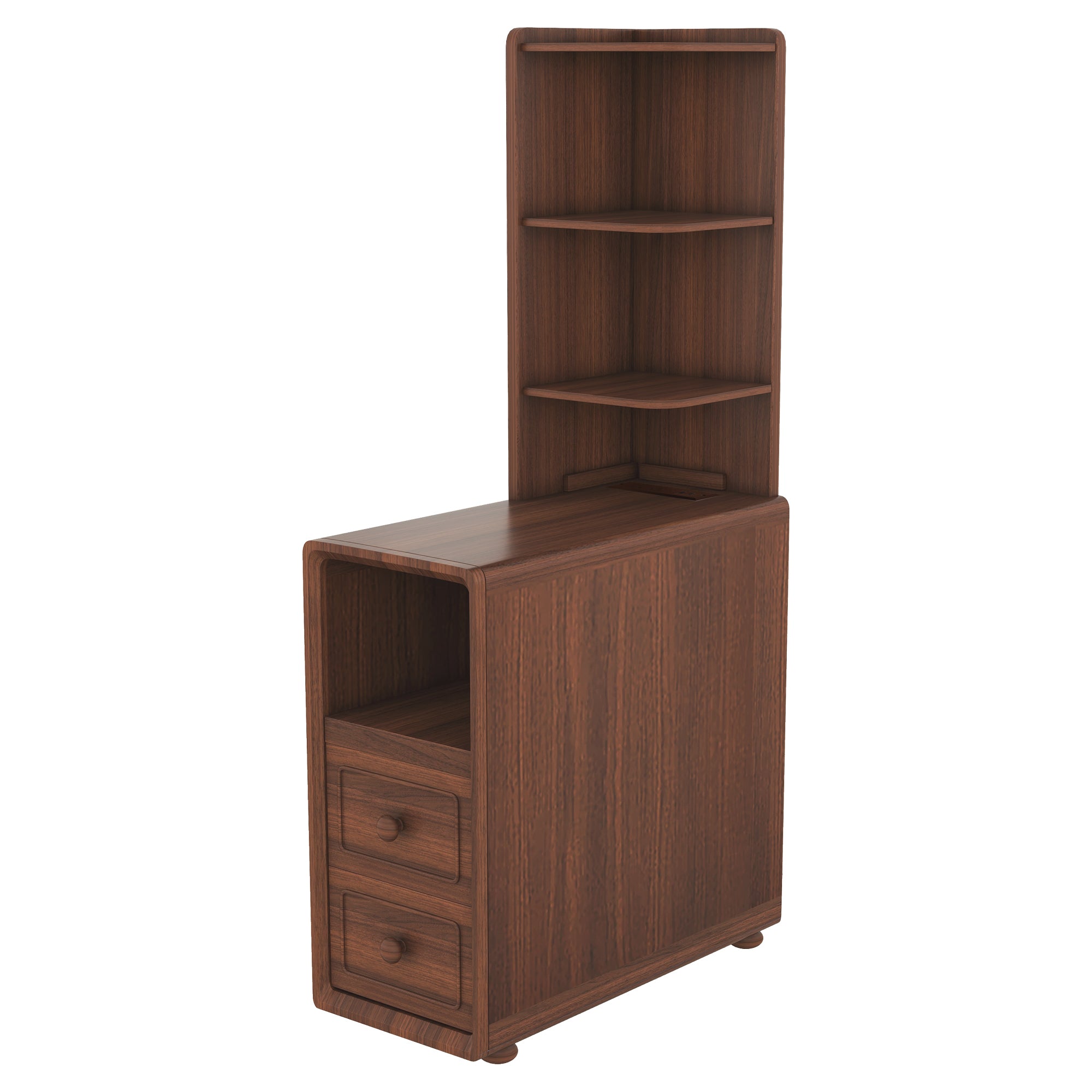 End Table with Drawers, Corner Table with Open Shelves, Tall Side Table for Bedroom and Corner(Expect Arrival Date 2025/4/16) - Grand Goldman Shop