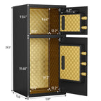 Large Double-door Coin-operated Safe, Digital Security Safe with Fireproof and Waterproof Bag, 6.5 Cubic Feet Safe Box with H
