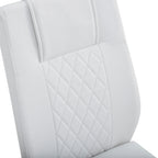 Modern Dining Chairs with Faux Leather Padded Seat and Metal Legs in White, Set of 4 - Grand Goldman Shop