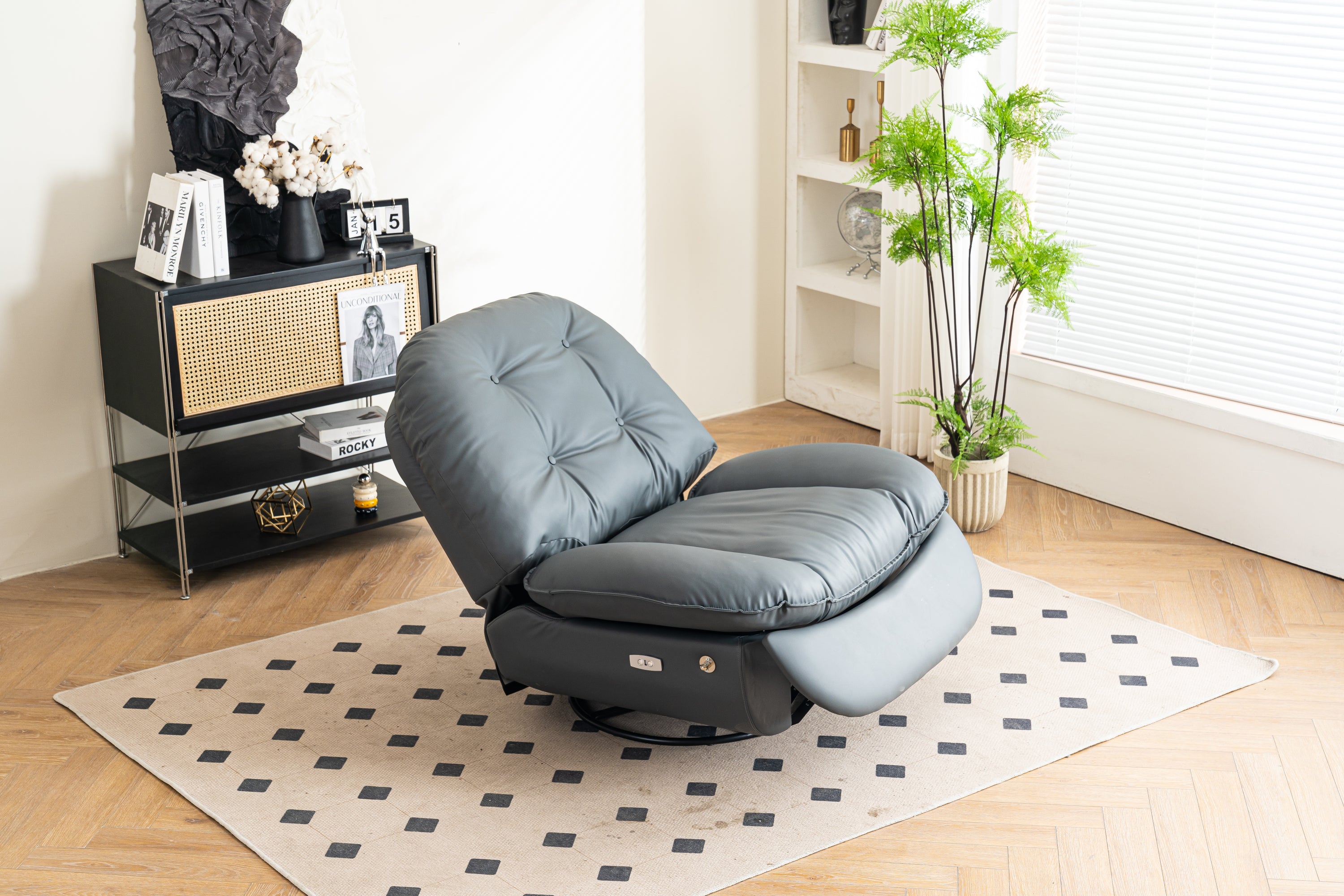 Power Recliner Swivel Glider USB Charger With Bluetooth Music Player Different Function Sleep Working Game and Leisure Model - Grand Goldman Shop