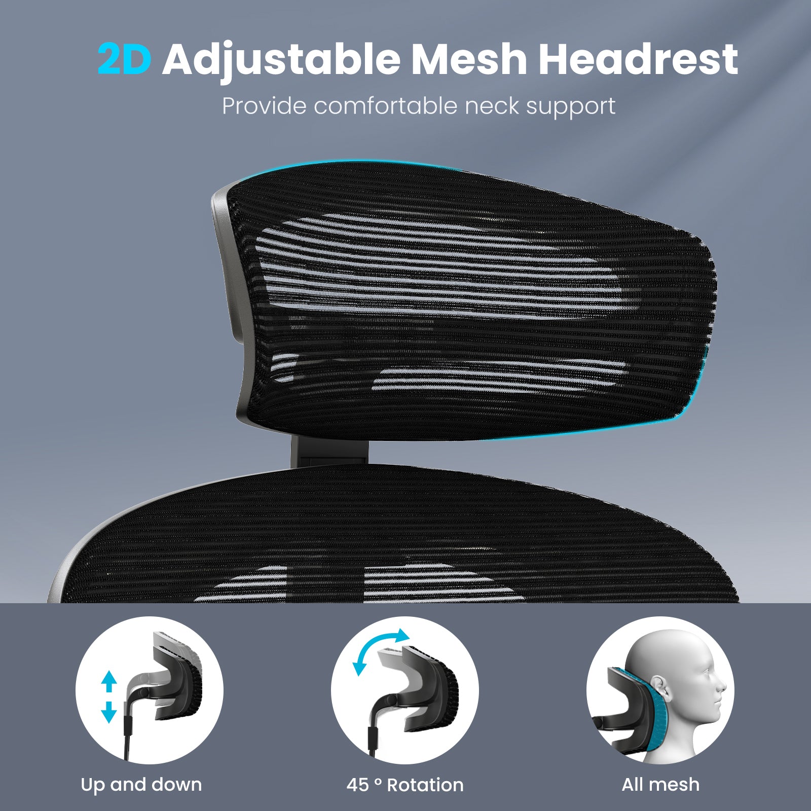 Office Chair Ergonomic Desk Chair, High Back Computer Chair with Wheels, Home Sutdy Chair for Heavy People, Office Chair Adju