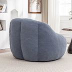 Comfy Bean Bag Chair with Memory Foam Filler – Tufted Soft Stuffed Bean Bag Sofa for Dorm, Apartment, or Living Room – Light Blue - Grand Goldman Shop