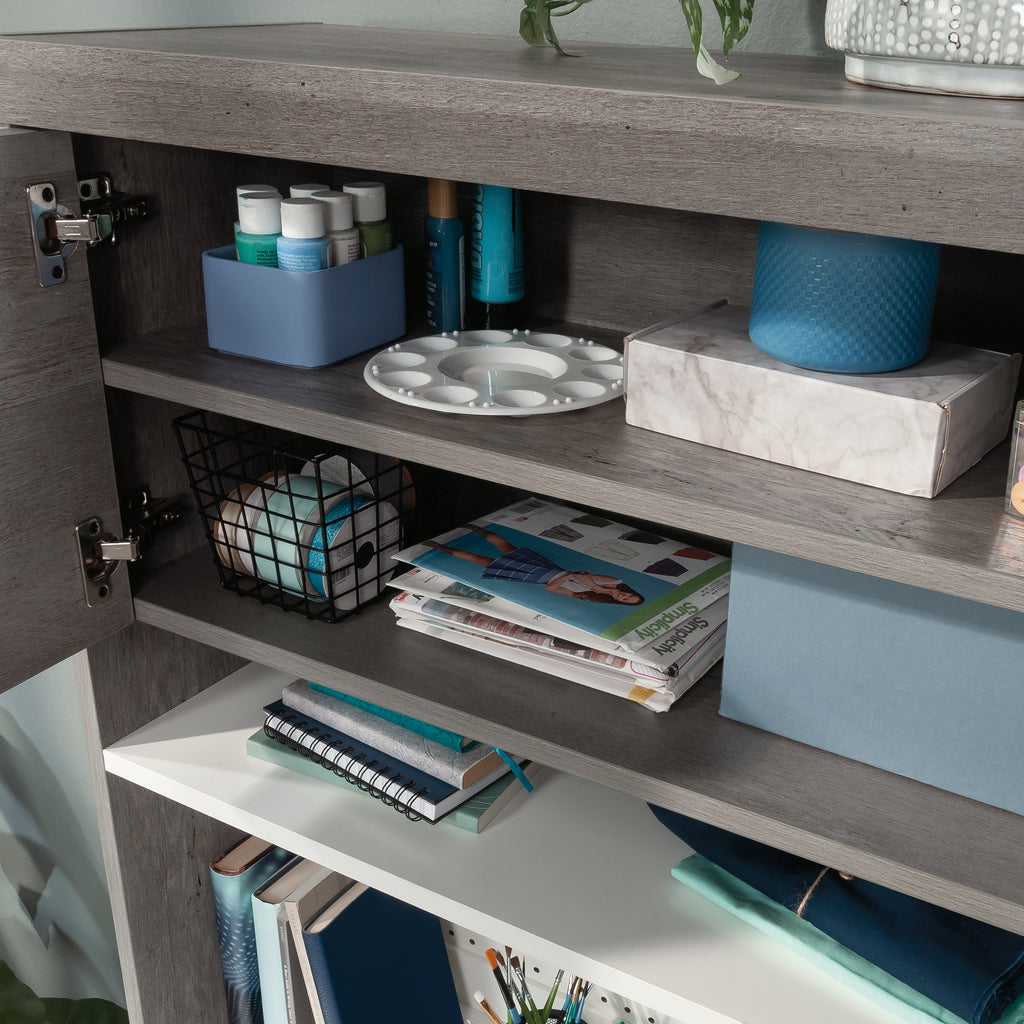 Hutch with Craft Storage, Brown finish - Grand Goldman