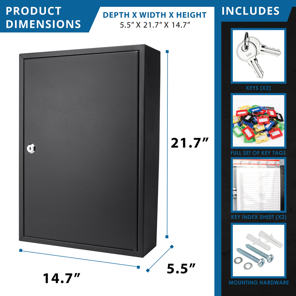 200 Key Adjustable Key Cabinet With Key Lock | Premium Home Decor - Grand Goldman