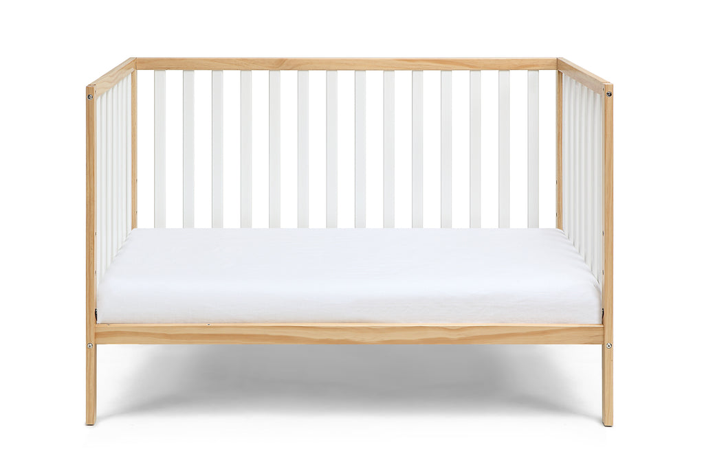 Deux Remi 3-in-1 Convertible Island Crib Natural/White - Grand Goldman