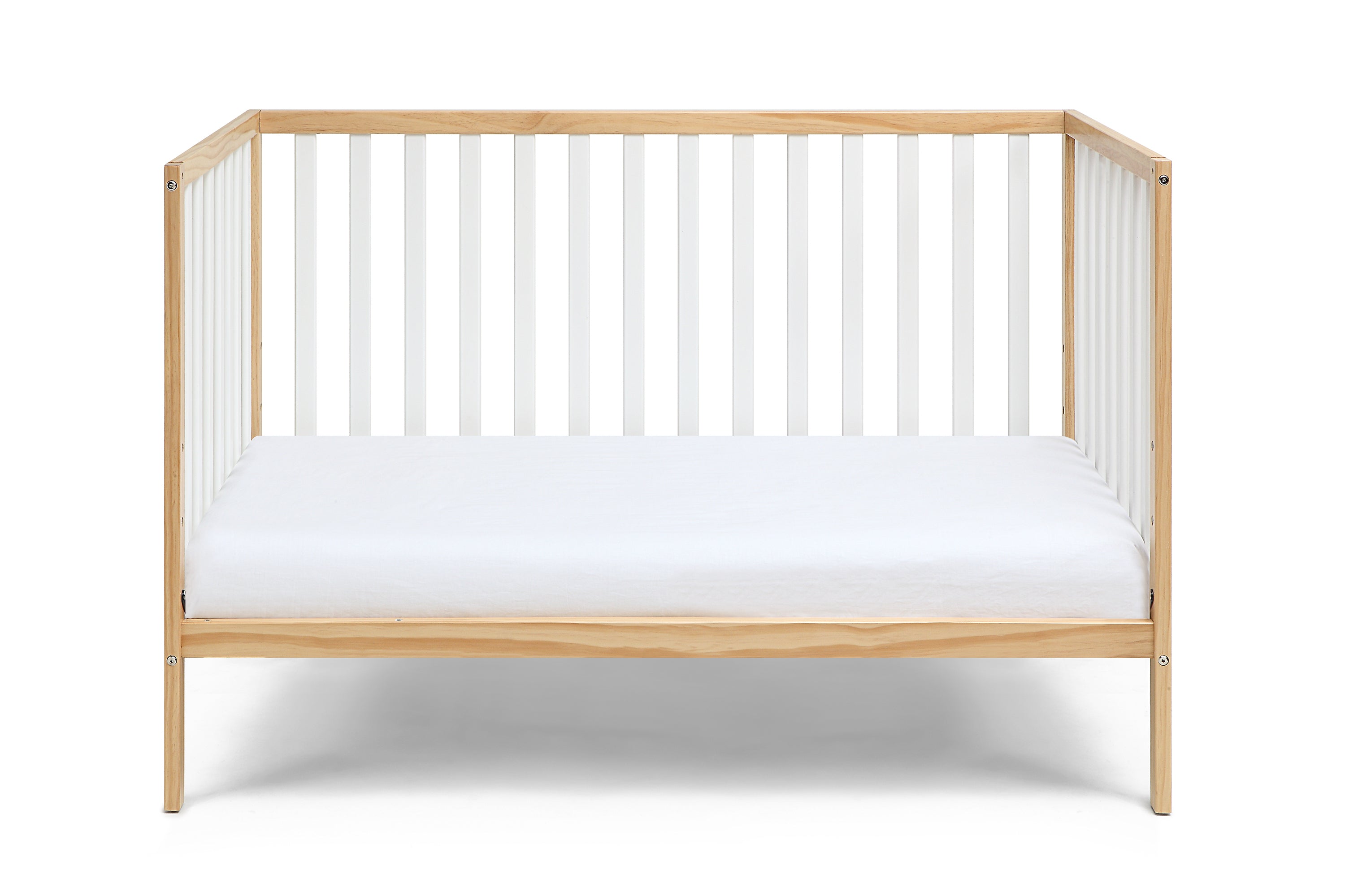 Deux Remi 3-in-1 Convertible Island Crib Natural/White - Grand Goldman