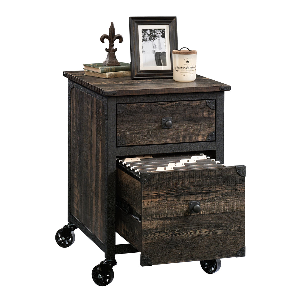 File Pedestal with Smooth-Glide Drawer, Dark Oak finish - Grand Goldman