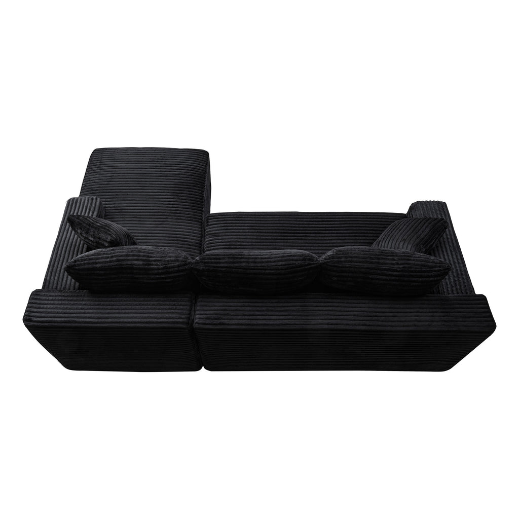 106.3' Cloud Modular Sectional Sofa Couch with L-Shape Chaise,Modern Minimalist Upholstered Couches for Living Room Bedroom,Deep Seat Corner Couch,No Assembly Required - Grand Goldman Shop