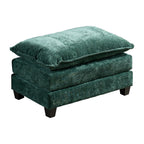 Cloud Sofa Ottoman only, Modern Sectional Couch, for Living Room Bedroom and Apartment, Comfy Double Layer Upholstered Seat Cushion, Breathable Chenille Fabric, Green - Grand Goldman Shop