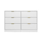 Simply Modern 6-Drawer Dresser, Chest of Drawers for Bedroom, Living Room, Hallway, and Entryway - Large Storage Cabinet White - Grand Goldman Shop