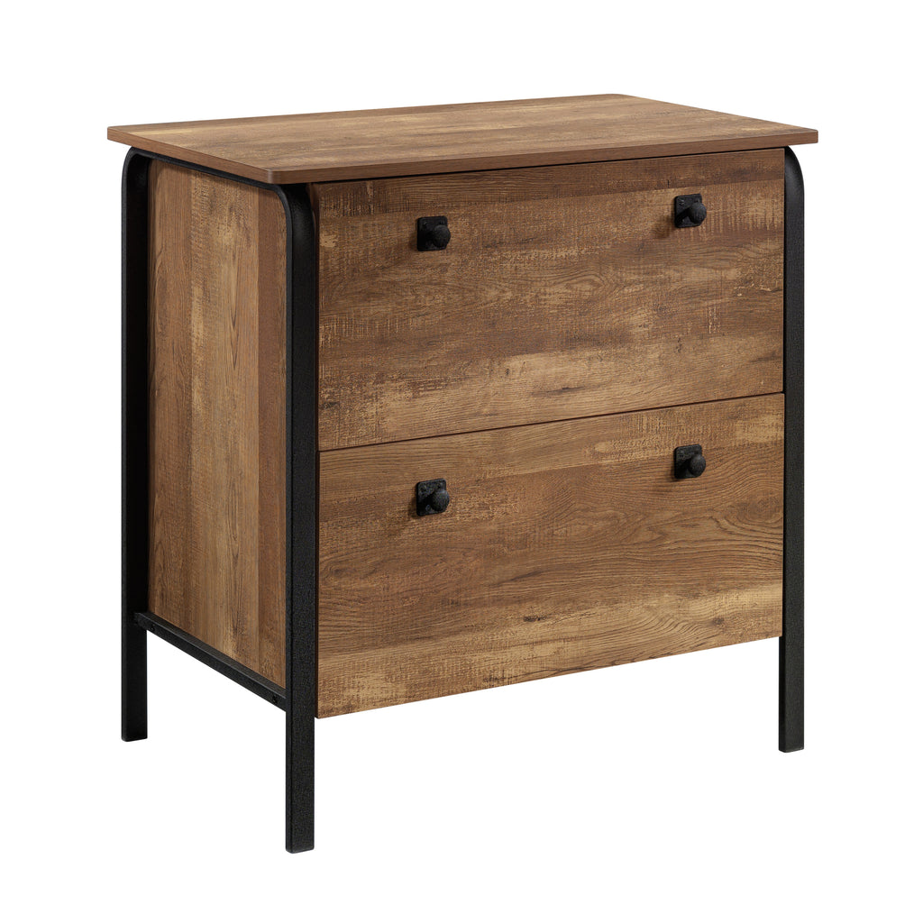 Lateral File with Bold Design, Oak finish - Grand Goldman