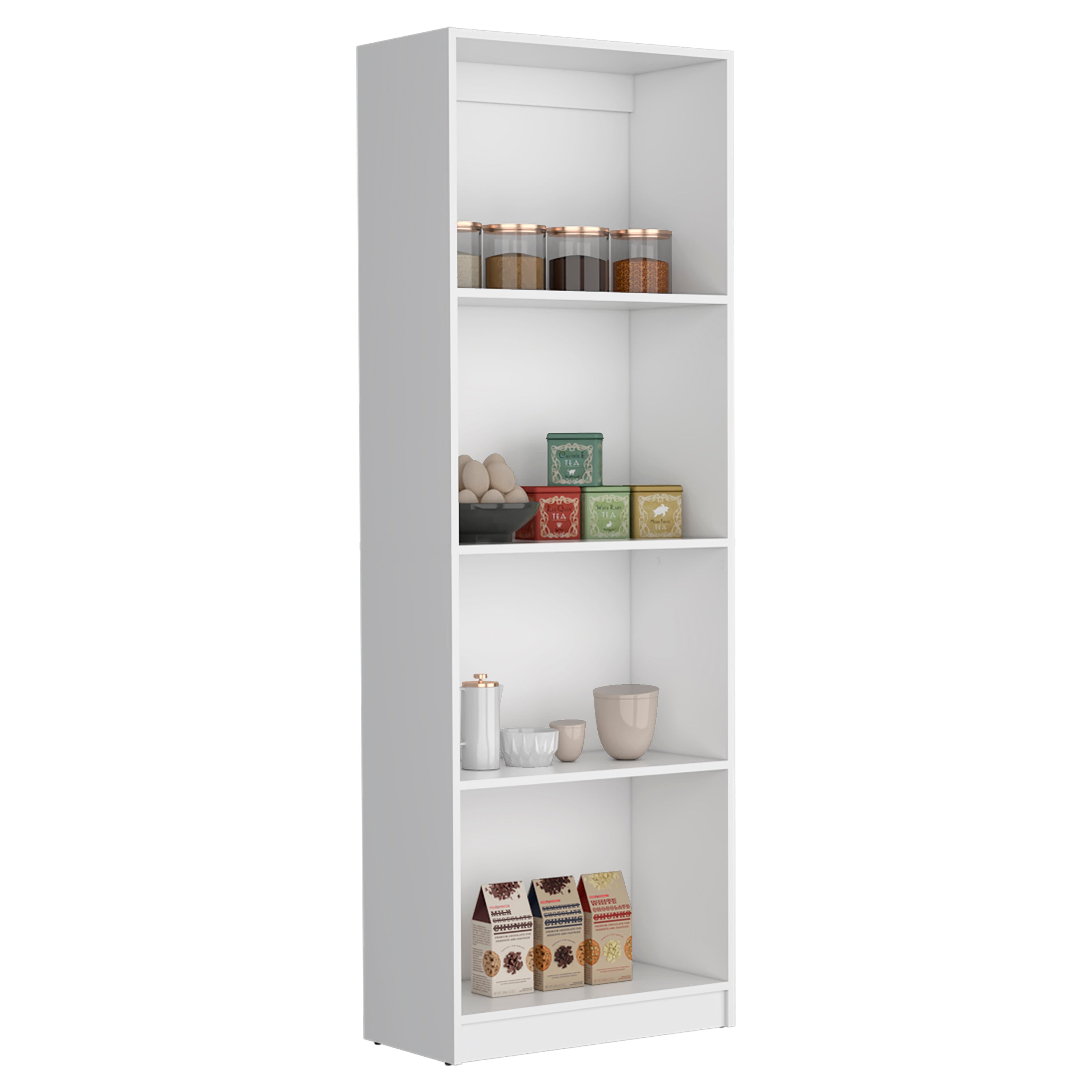Poole 3 Piece Home Bookcase set, 67' Wide with 12 Shelves and 2-door Cabinet ,  Living Room Set  White | Premium Home Decor -