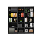 Luetz 3 Piece Home Bookcase set, 67' Wide with 15 Shelves ,  Living Room Set Set  Black | Premium Home Decor - Grand Goldman