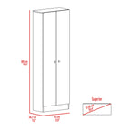 Multistorage Pantry abinet, Five Shelves, Double Door Cabinet -Pearl - Grand Goldman