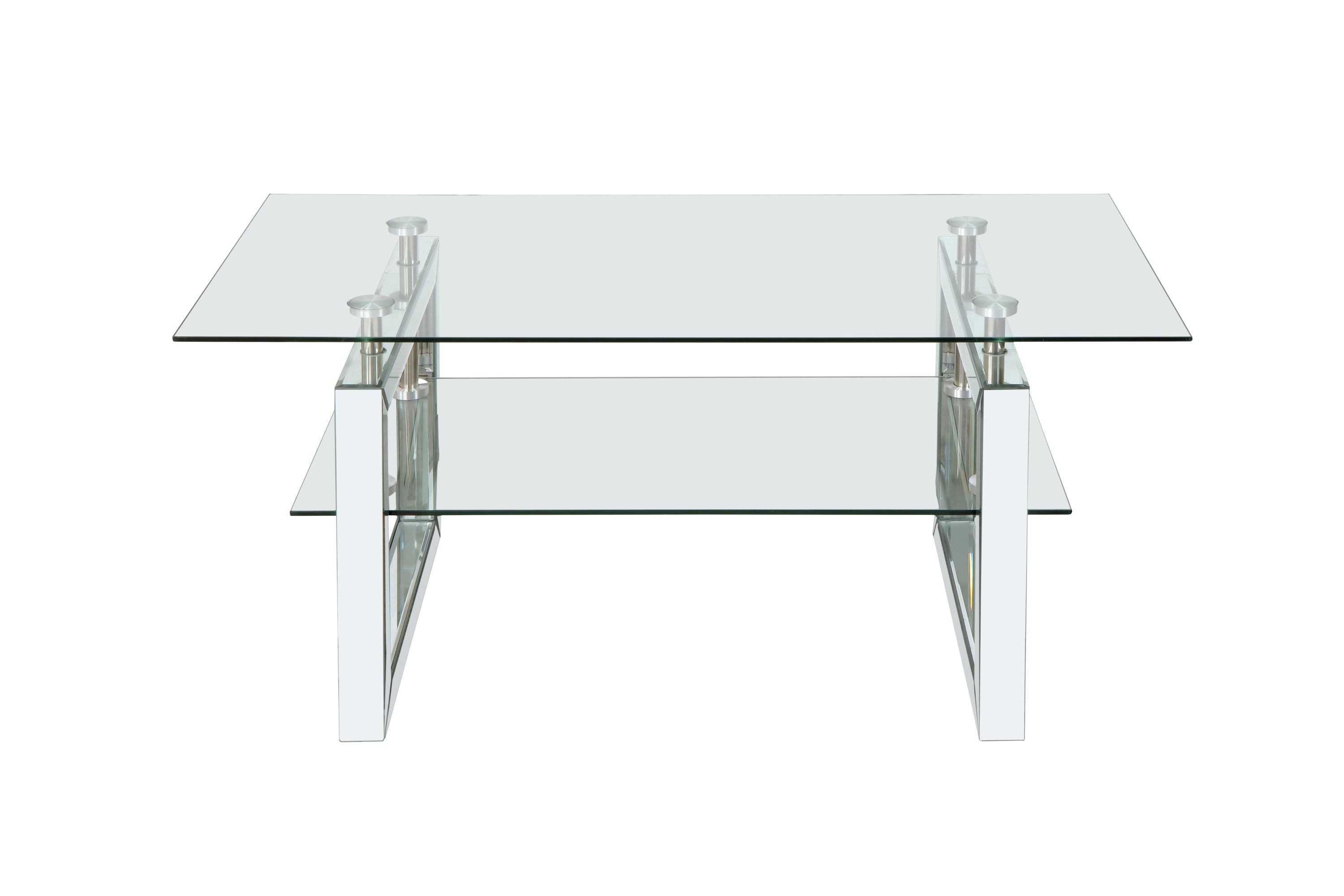 W 39.4' X D 19.7 ' X H 17.7' Transparent tempered glass coffee table, coffee table - Grand Goldman Shop