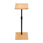 Bamboo Couch Tray Table Height Adjustable C-Shaped End Table with Slots 2 Tier Sofa Side Table for Living Room & Bedroom (Rectangle + Rectangle) - Grand Goldman Shop