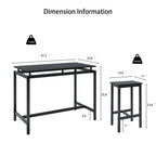 5 Pieces Dining Table Set for 4,Black Bar Table Set with 4 Bar Stools Counter Height Bar Table and Chairs Set. Pub Table Set Breakfast Table for Kitchen, Small Space - Grand Goldman Shop