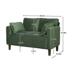 48' Soft Corduroy Loveseat Couch W/Soft Cushions,Side Storage Pocket,Sturdy Composite Board & Solid Wood Frame, High Rebound Sponge,Easy Assembly,Ideal for Living Room,Apartment,Dorm,Office. - Grand Goldman Shop