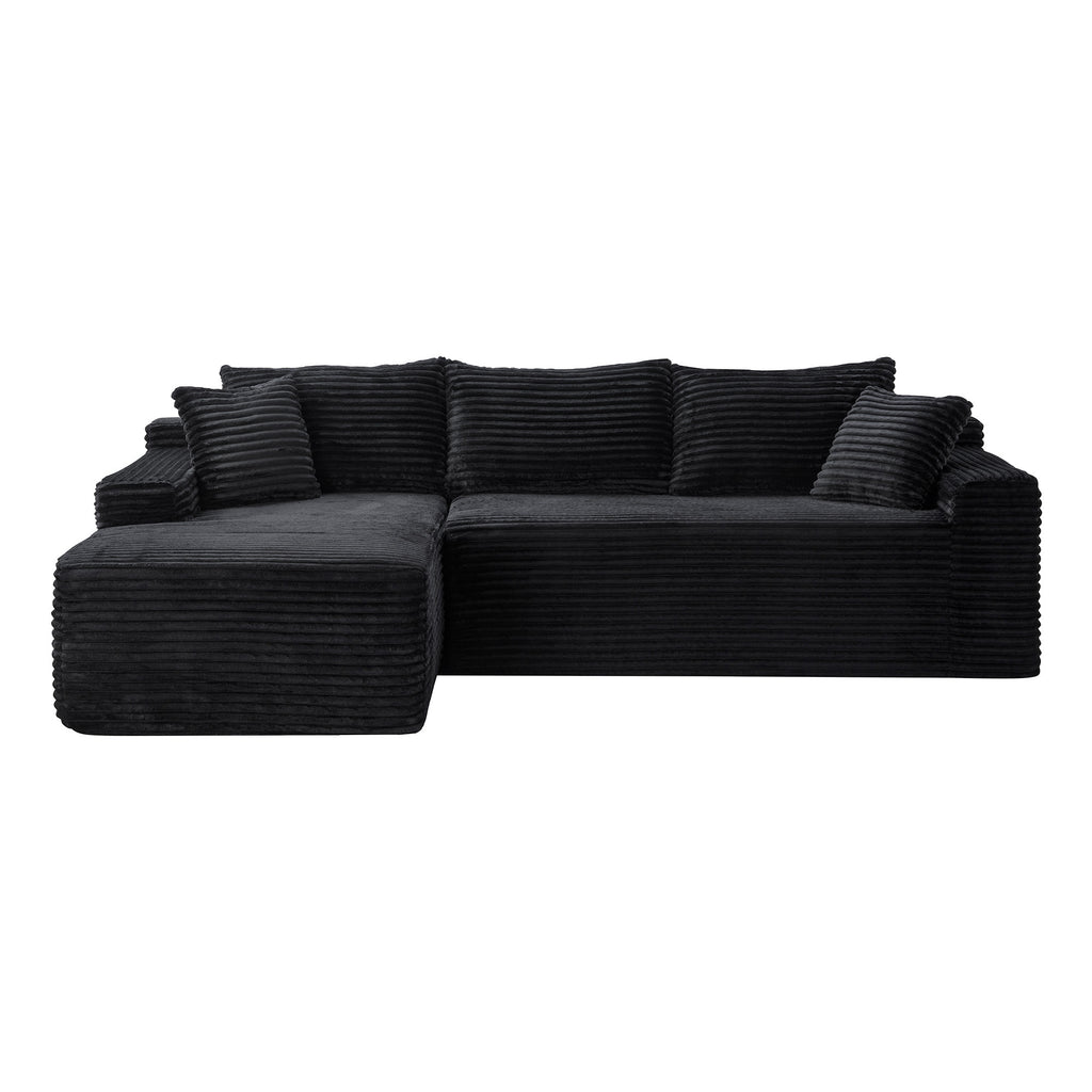 106.3' Cloud Modular Sectional Sofa Couch with L-Shape Chaise, Modern Minimalist Upholstered Couches for Living Room Bedroom, Deep Seat Corner Couch, No Assembly Required - Grand Goldman Shop