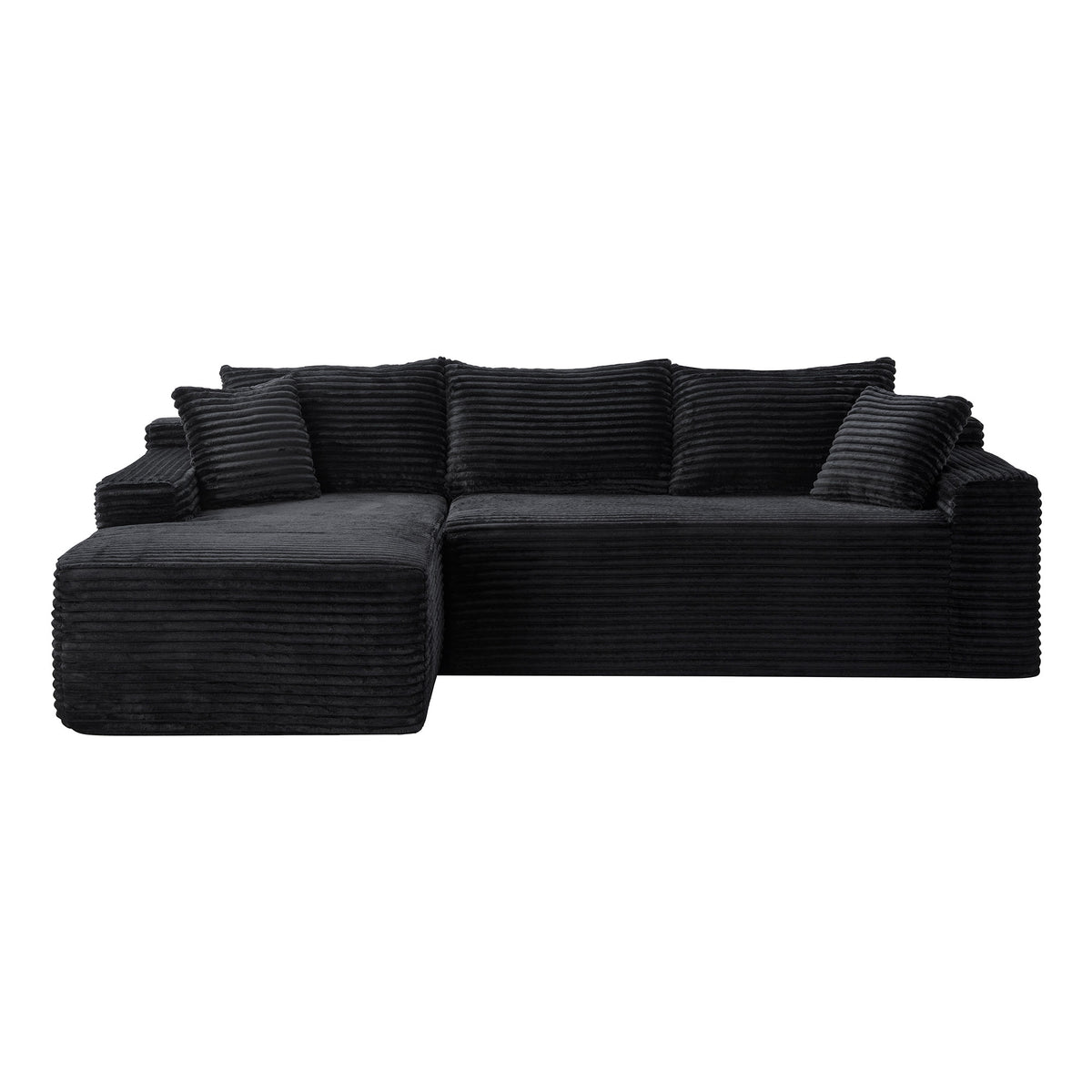 106.3' Cloud Modular Sectional Sofa Couch with L-Shape Chaise, Modern Minimalist Upholstered Couches for Living Room Bedroom, Deep Seat Corner Couch, No Assembly Required - Grand Goldman Shop