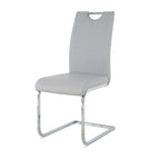 Modern Dining Chairs with Faux Leather Padded Seat Dining Living Room Chairs Upholstered Chair with Chrome Metal Legs Design for Kitchen, Living, Bedroom, Dining Room Side Chairs Set of 4 - Grand Goldman Shop