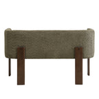 48.5' Upholstered Solid Loveseat (Walnut+Green) - Grand Goldman Shop