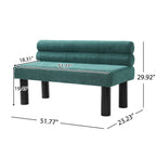 Upholstered Dining Bench, End of Bed, Entryway Bench, Ottoman for Dining Room, Bedroom, Living Room, Rubber Wood Leg 300 LBS Support, Green - Grand Goldman Shop