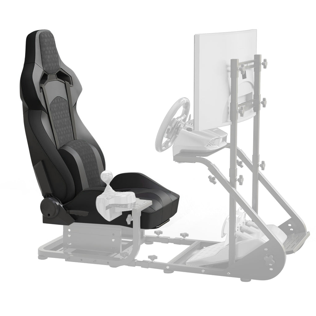 Universal PVC Bucket Style Reclinable Sport PU Leather Simulator Racing Seat with Adjustable Lock Slide | Premium Home Decor 