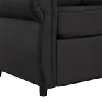 Orisfur Pull Out Sofa Bed Loveseat Sleeper with Twin Size Memory Foam Mattress & USB Ports, Black Linen - Grand Goldman Shop