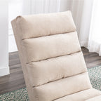 Linen Massage Chaise Lounge Indoor with Remote Control, Ergonomic Electric Massage Lounger in Beige - Grand Goldman Shop