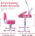 Desk for Kids Desk and Chair Set Kids Art Desk Drafting Table Desk Set with Adjustable Height, 40-Degree Tiltable Children De