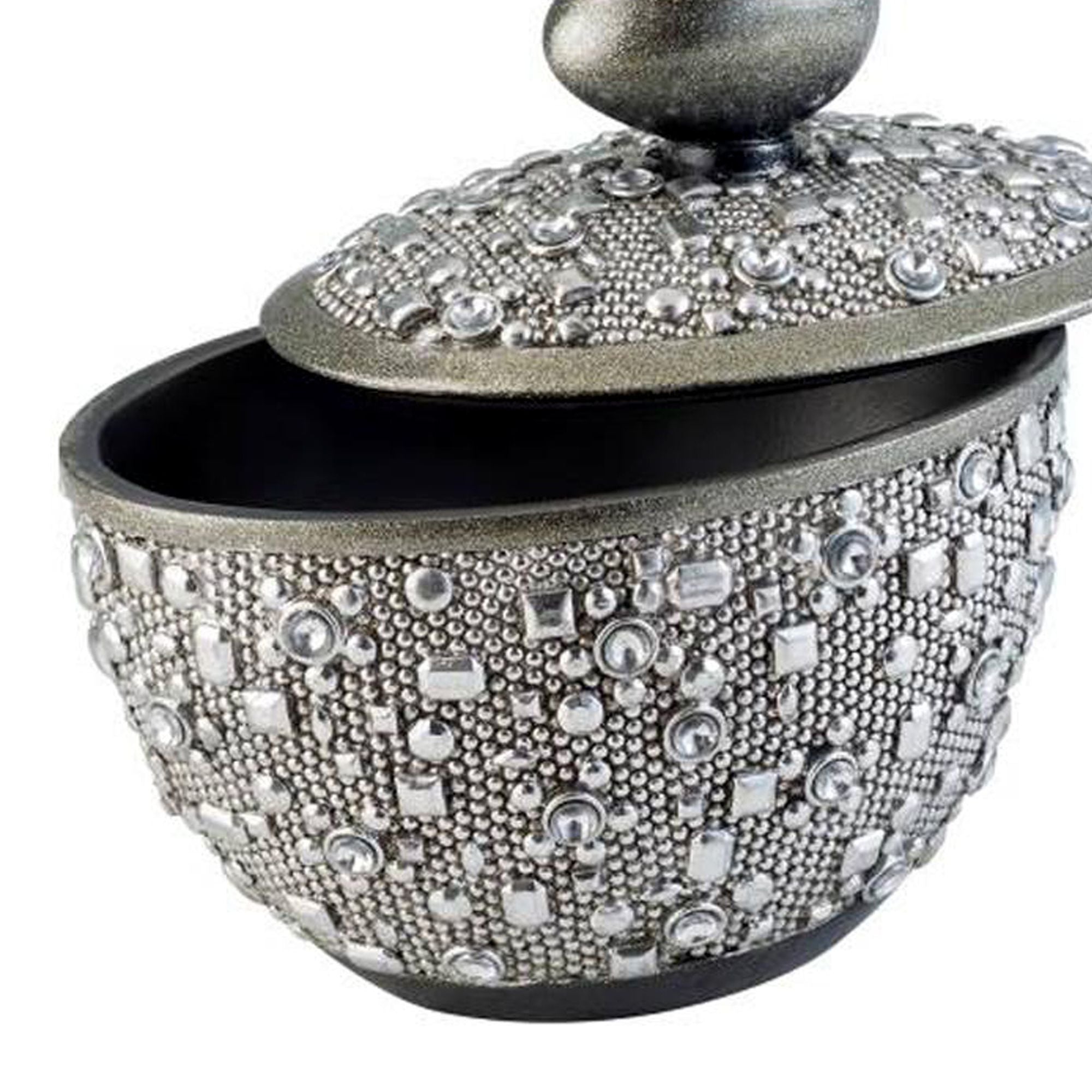 8' Tall Polyresin Decorative Jewelry Box' Twilight' with Silver finish - Grand Goldman Shop