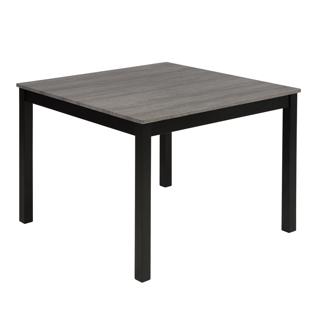 Modern 5-Piece Dining Table Set with 4 Chairs for Kitchen or Dining Room – Light Grey & Black Two-Tone - Grand Goldman Shop