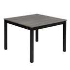 Modern 5-Piece Dining Table Set with 4 Chairs for Kitchen or Dining Room – Light Grey & Black Two-Tone - Grand Goldman Shop