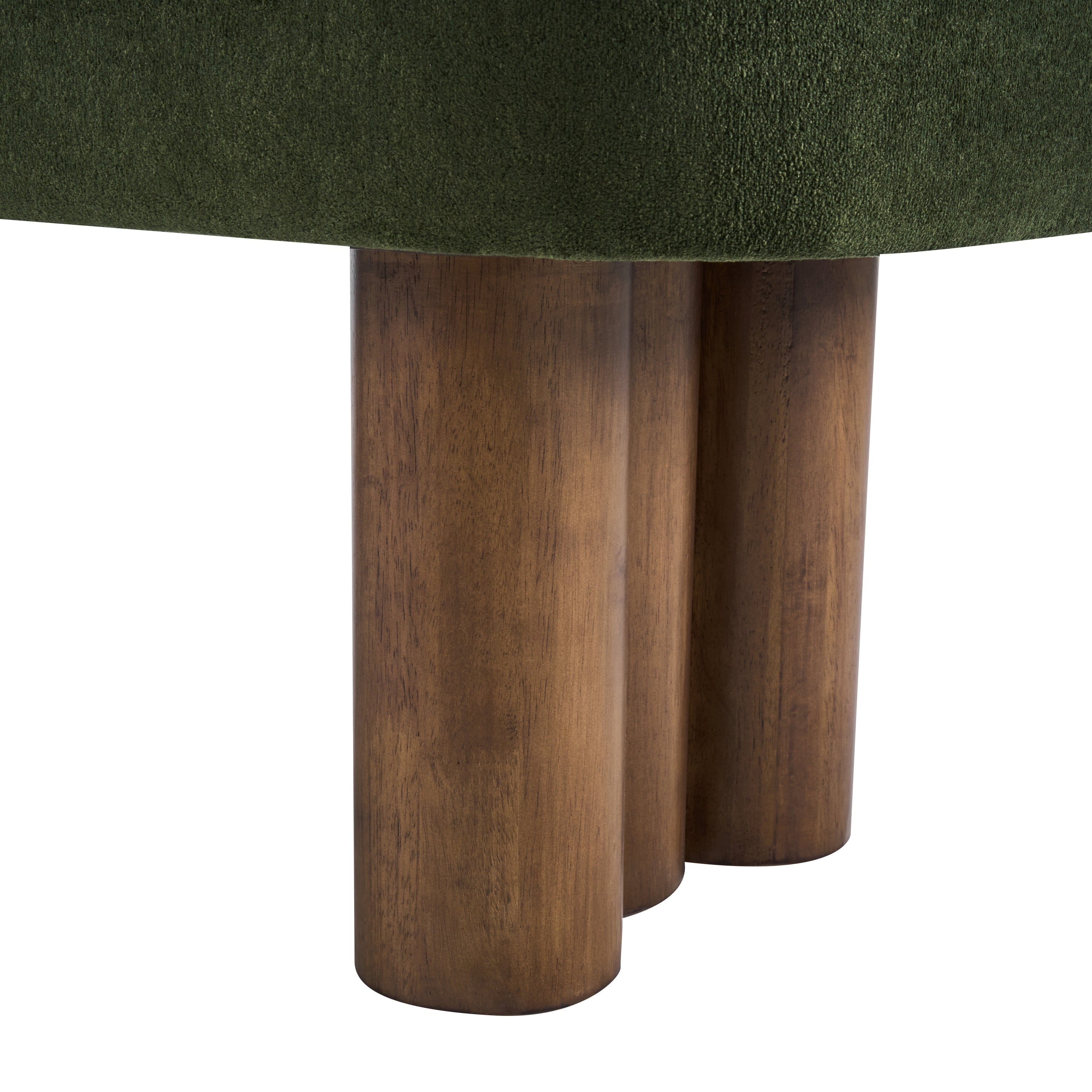 Indoor Green Fabric Dining Bench with Walnut Color Legs, 51.57'L Upholstered Seating for Kitchen, Dining Room and Living Space,250lbs Capacity - Grand Goldman Shop