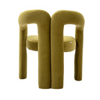 Contemporary Designed Velvet Fabric Upholstered Accent/Dining Chair /Barrel Side Chairs Kitchen Armchair for Living Room set of 2 (Olive Velvet) - Grand Goldman Shop