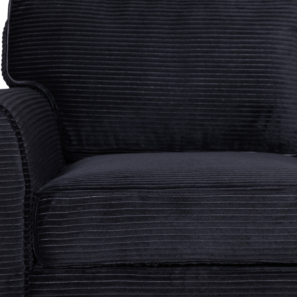 57' Modern 2-Seater Corduroy Sofa With Removable Backrest & Seat Cushions,Padded Armrests,High Rebound Sponge Filled with Solid Wood and Composite Frame,Easy Assembly For Living Room,Bedroom,Office. - Grand Goldman Shop